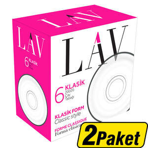 Lav 20020F Klasik Çay Tabağı 6'lı x 2 Paket - Çok Al Az Öde