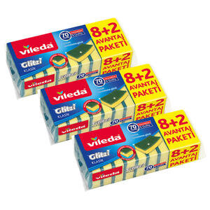 Vileda Yeşil Düz Sünger 8+2’li x 3 Paket - Çok Al Az Öde