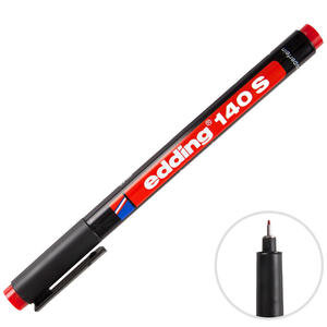 Edding 140S Permanent Asetat Kalem Kırmızı S Uç
