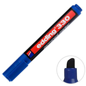 Edding 330 Permanent Marker Koli Kalemi Kesik Uçlu Mavi