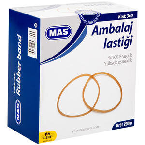 Mas 360 Paket Lastiği % 100 Kauçuk 200 gr