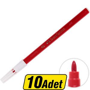 Faber-Castell 45 Keçeli Kalem Kırmızı 10'lu Paket