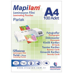 Mapi Laminasyon Filmi 125 Mikron A4 100’lü Kutu