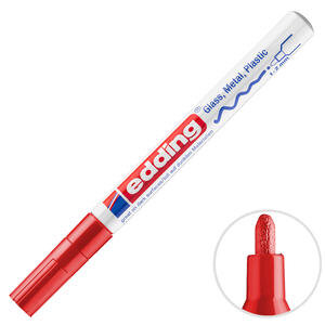 Edding 751 Boya Markörü Kalem Yuvarlak Uç Kırmızı