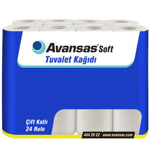 Avansas Soft Tuvalet Kağıdı Çift Katlı 18 mt - 24 Adet