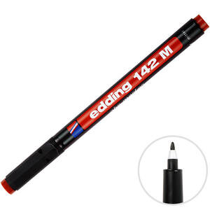 Edding 142M Permanent Asetat Kalem Kırmızı M Uç