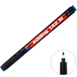 Edding 142M Permanent Asetat Kalem Mavi M Uç