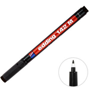 Edding 142M Permanent Asetat Kalem Siyah M Uç