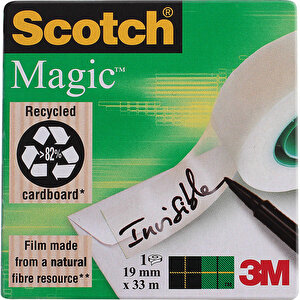 3M Scotch 810 Magic Bant (Görünmez) 19 mm x 33 m buyuk 2