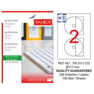 Tanex TW-3117 CD Etiketi 117 mm