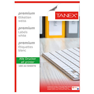 Tanex Tw-2021 Beyaz Etiket 63.5 mm x 38.1 mm buyuk 2