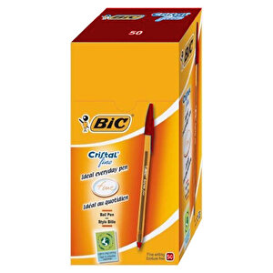 Bic Cristal Fine Tükenmez Kalem 0.8 mm Uçlu Kırmızı 50'li Paket buyuk 7