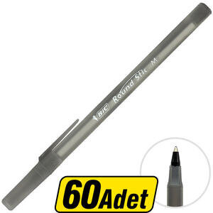 Bic Round Stic Tükenmez Kalem 1 mm Siyah 60'lı Paket