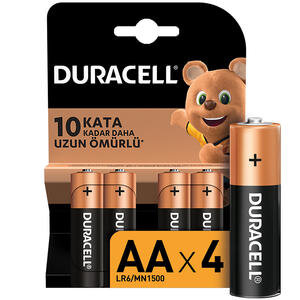 Duracell Alkalin AA Kalem Pil 4'lü Paket