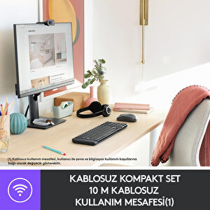 Logitech MK220 Kablosuz Türkçe Klavye Mouse Seti - Siyah buyuk 2