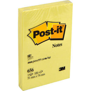 3M Post-it 656 Yapışkanlı Not Kağıdı 51 mm x 76 mm Sarı 100 Yaprak