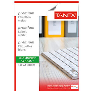 Tanex Tw-2324 Beyaz Adres ve Posta Etiketi 70 mm x 35 mm buyuk 2