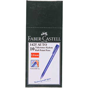Faber-Castell 1425 Auto Tükenmez Kalem 1 mm İğne Uçlu Mavi 10'lu Paket buyuk 2
