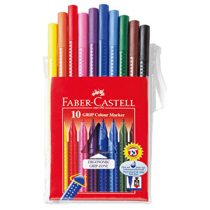 Faber-Castell Grip Finepen 0.4 mm Keçeli Kalem Plastik Karışık Renkli 10'lu Paket buyuk 3