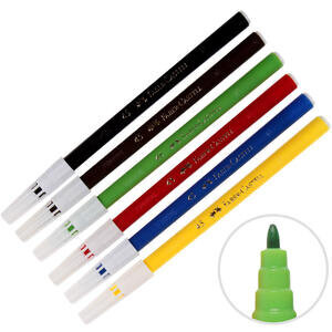 Faber-Castell Redline Keçeli Kalem Karışık Renk 6'lı Paket