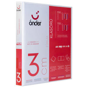 Önder 2003 A4 Firma Tanıtım Klasörü 3 cm 2 Halkalı Beyaz