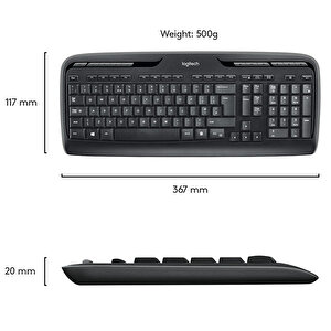 Logitech MK330 Wireless Combo Q Klavye Mouse Set 920-003988 buyuk 10