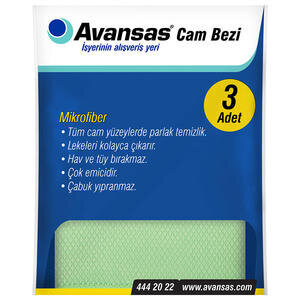 Avansas Mikrofiber Cam Bezi 3'lü Paket