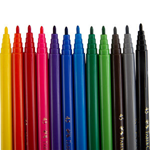 Faber-Castell Redline Keçeli Kalem Karışık Renkler 12'li Paket buyuk 3