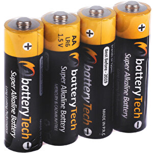 Battery Tech Süper Alkalin AA Kalem Pil 4'lü Paket buyuk 1