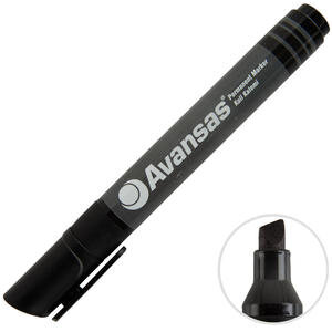 Avansas 908 Permanent Marker Koli Kalemi Kesik Uçlu Siyah