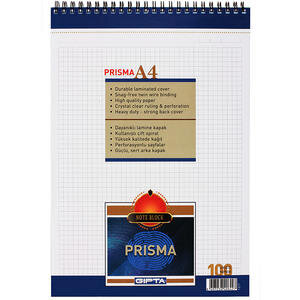 Gıpta Prisma Bloknot Kareli A4 100 Yaprak