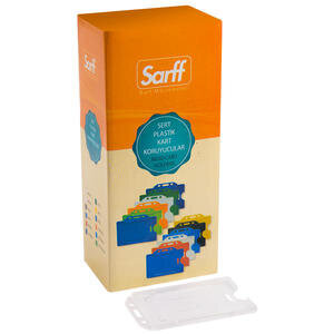 Sarff Dikey Kart Muhafaza Kabı Şeffaf 50’li Paket
