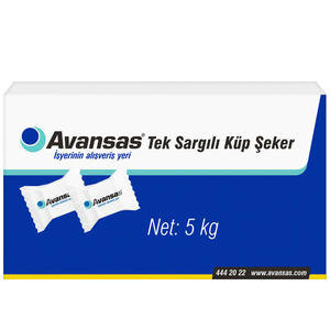 Avansas Tek Sargılı Küp Şeker 5 kg