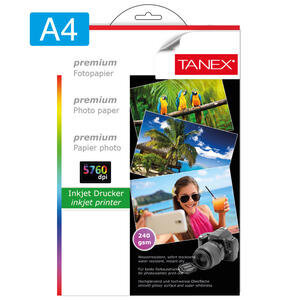 Tanex Fotoğraf Kağıdı A4 240 gr 210 mm x 297 mm 20 Sayfa