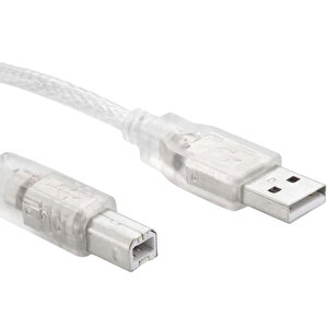 S-Link SL-U2015 USB 2.0 Yazıcı Kablosu Şeffaf 1.5 m buyuk 2