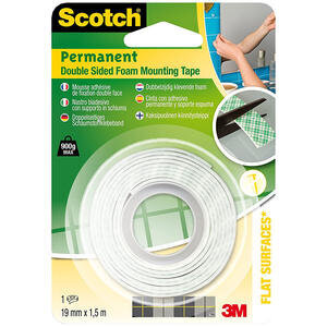 3M Scotch 110 Köpük Bant Çift Taraflı Yapışkan Bant 19 mm x 1.5 m