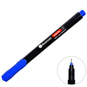 Avansas Multipen Permanent Asetat Kalem Mavi S Uç