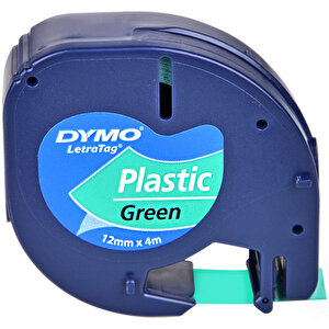 Dymo Letratag Plastik Etiket 12 mm x 4 m Yeşil buyuk 1