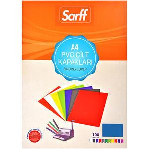 Sarff Cilt Kapağı Pvc 160 Mikron Mavi A4 100’lü Paket