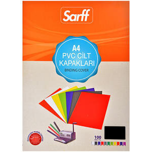 Sarff Cilt Kapağı Pvc 160 Mikron Siyah A4 100’lü Paket