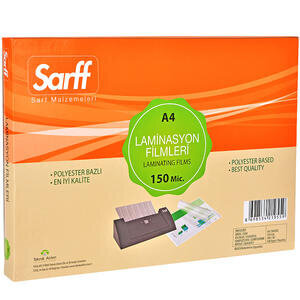 Sarff Laminasyon Filmi 150 Mikron A4 100’lü Kutu
