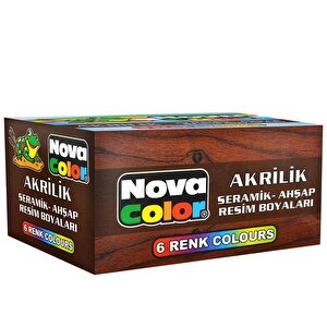 Nova Color Nc-180 Karışık Renkli Akrilik Boya 6'lı Paket buyuk 3