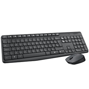 Logitech MK235 USB Kablosuz Türkçe Klavye Mouse Seti - Siyah buyuk 1