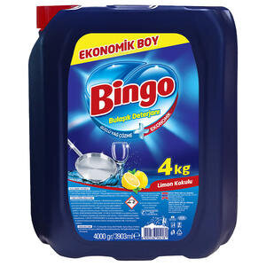 Bingo Bulaşık Deterjanı Limon Kokulu 4 KG
