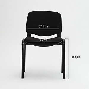 Avansas Comfort Çok Amaçlı 4'lü Misafir Sandalyesi Siyah buyuk 5