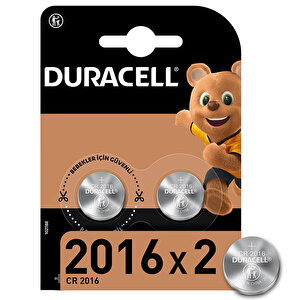 Duracell CR 2016 Lityum Düğme Pil 3 Volt 2'li Paket buyuk 1