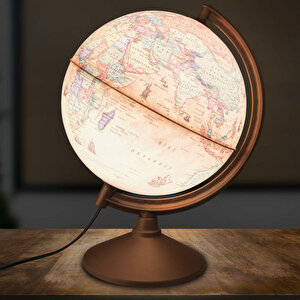 Globe 44261 Işıklı Antik Küre 26 cm buyuk 2