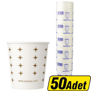 Avansas Karton Bardak Yıldız Desenli 7 oz 50'li Paket