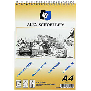 Alex Schoeller Spiralli A4 Eskiz Blok A4 90 gr - 60 Yaprak buyuk 1