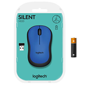 Logitech M220 Sessiz Kompakt Kablosuz Mouse - Mavi buyuk 5